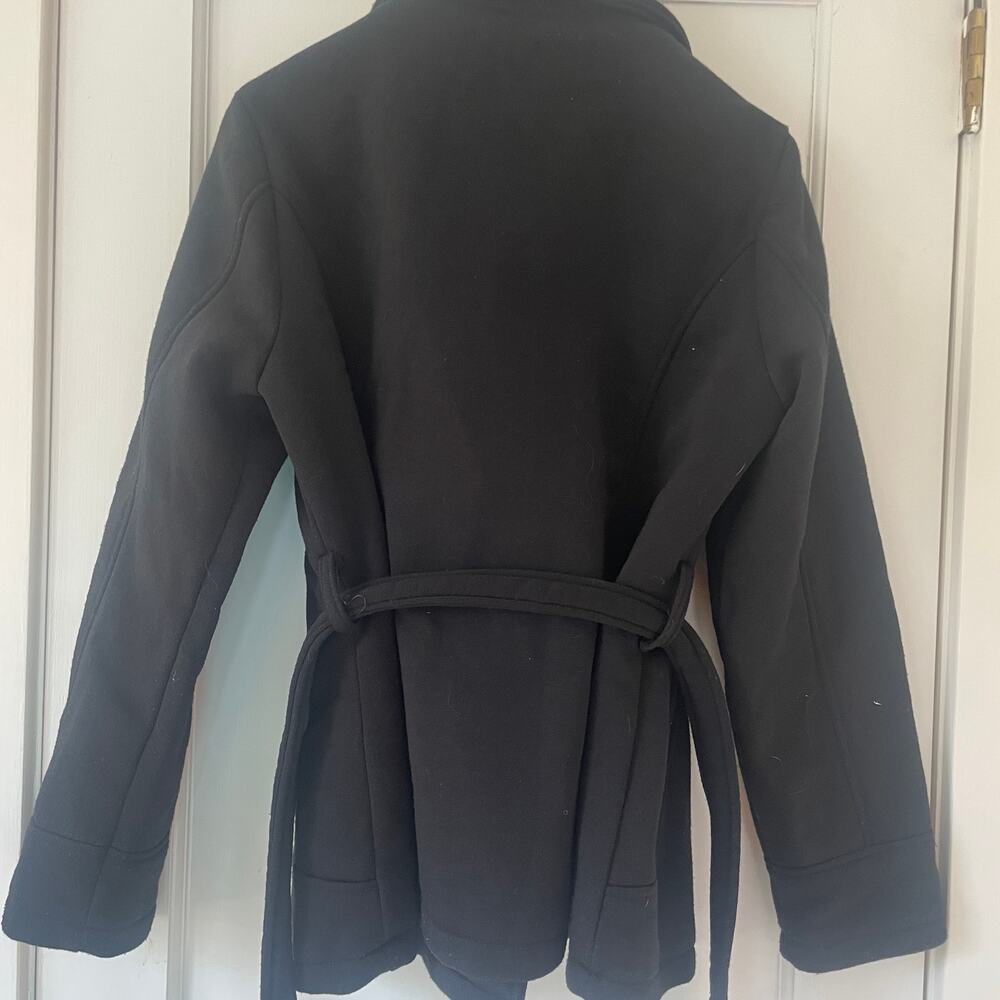 Maralyn & Me Pea Coat Jacket. XL- Black with Quilted lining. Cotton Blend - Picture 3 of 8